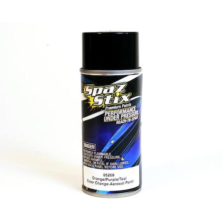Spaz Stix 3.5 oz Color Changing Paint - Orange, Purple, Teal Aerosol SZX05209